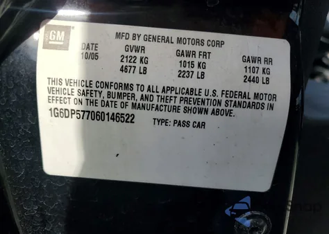 2006 Cadillac Cts Hi Feature V6 z USA, uszkodzony, nr VIN 1G6DP577060146522